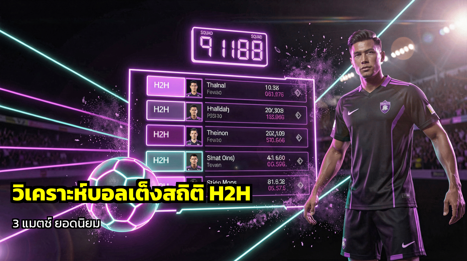 วิเคราะห์บอลเต็งสถิติ H2H